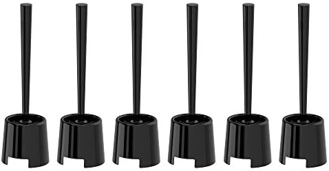 Ikea BOLMEN Black Toilet Brush & Holder - Set of 6