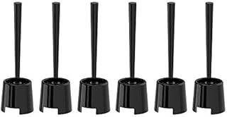 Ikea BOLMEN Black Toilet Brush & Holder - Set of 6