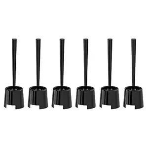 Ikea BOLMEN Black Toilet Brush & Holder - Set of 6