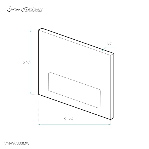 Swiss Madison Well Made Forever SM-25-WCCTM13WH Actuadores de Pared para Sanitarios, SM-KS246-G, Blanco miniatura 4