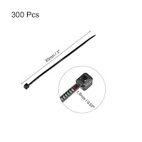 sourcing map 300 Stück Kabelbinder Ersatz 80mmx1.8mm Selbstsichernde-Nylon Schwarz – Ansicht 3