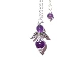 Lieferumfang: 1 Edelstein-Engel-Pendel Amethyst mit Schmuckbeutel