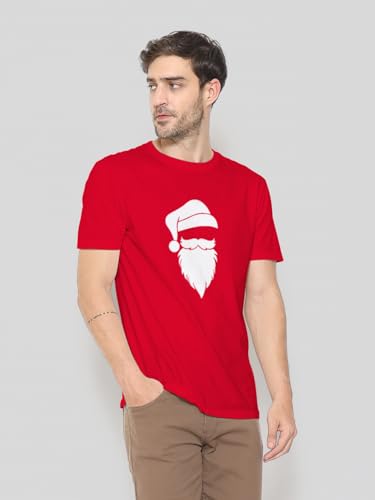 Image of MerchX Christmas Vibes Unisex T-Shirt |Festive Holiday Graphic Tee|Red|Small