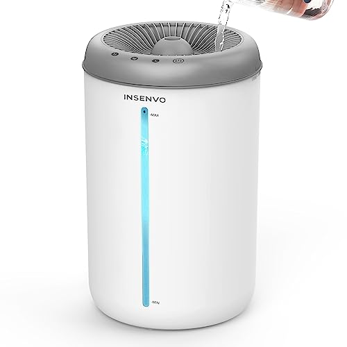 INSENVO Humidifiers for Bedroom Large Room, 4.5L Air Humidifier for Plants Baby Nursery Home Office, 1.18Gal Top Fill Ultrasonic Cool Mist Humidifiers with 3 Mist Levels, Auto Shut-Off, Night Light INSENVO Humidifiers for Bedroom Large Room, 4.5L Air Humidifier for Plants Baby Nursery Home Office, 1.18Gal Top Fill Ultrasonic Cool Mist Humidifiers with 3 Mist Levels, Auto Shut-Off, Night Light