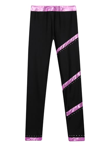 Kids Girls Figure Ice Skating Pants Leggings Sport Training Practice Tights Trousers4