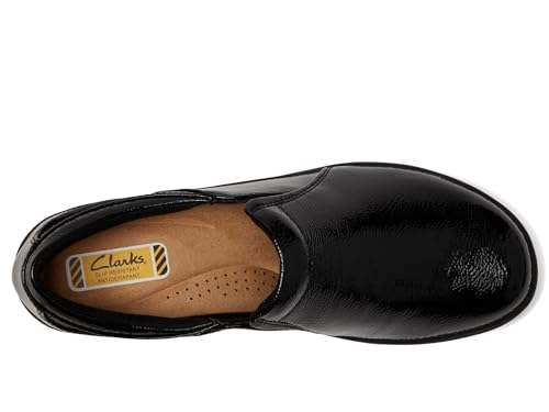 Clarks Clarks Black's Talene Pace Loafer, Black Crinkle Patent Synthetic, 11 Medium US