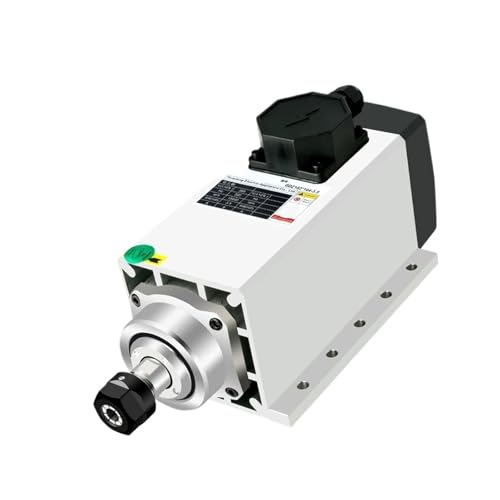 KACOME Spindle 2.2/3.5KW air-Cooled Square Spindle Motor 220V 380V 18000rpm 300Hz 4 Bearings for milling on CNC Machines(B1 3.5kw ER25 380V)