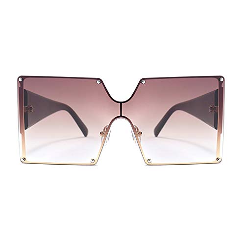 Image of mincl /Oversized Shield Sunglasses Woman 2019 Fashion Luxury Shades UV400 Vintage Flat Top Futuristic Sunglasses