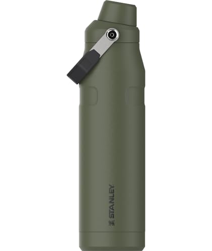 Image of STANLEY IceFlow Fast Flow Bottle, 36 oz, Dried Pine | Angled Spout Lid | Lightweight and Leakproof for Travel and Sports | Easy Carry Handle | Insulated Stainless Steel | BPA-Free