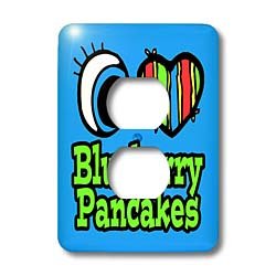I Love Blueberry Pancakes cache prise double pour camoufler les murs ternes