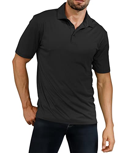 Golf Shirts for Men - Short Sleeve Performance Solid Moisture Wicking Polo Shirt2