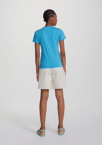 Blusa Básica Feminina Manga Curta - Azul EXG