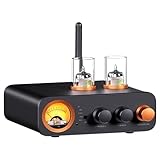 Amplificatore valvolare integrato, amplificatore audio stereo domestico a 2 canali, amplificatore valvolare ibrido stereo integrato, con telecomando e tubi a vuoto, ingresso Bluetooth/USB/opzi