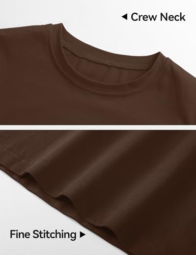 Image of KEREDA Girls Long Sleeve Shirts Soft Cotton T-Shirts Crewneck Basic Tees for Kids and Teen Girls Tops Clothes