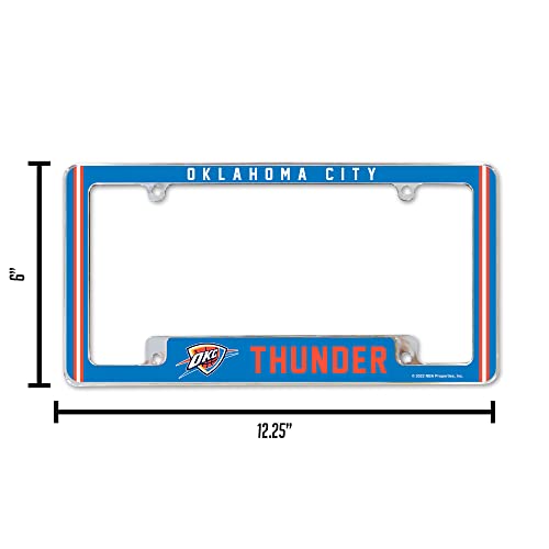 Rico Industries NBA Oklahoma City Thunder Classic 12" x 6" Chrome All Over Automotive License Plate Frame for Car/Truck/SUV - image 5