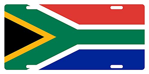 South Africa Flag License Plate African Emblem Original Patriotic Version