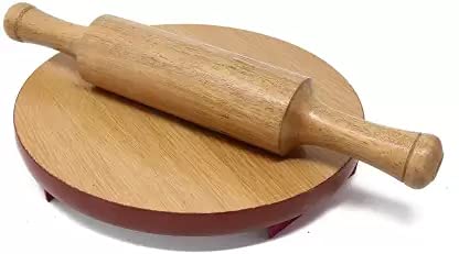 Maharajee 100 % Wodden Chakla/Rolling Board/Roti Maker (Premium Finish) (Wooden Belan, 9 in) (Wooden chakla belan)-image-23