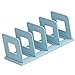 Sonew Minimalist 4-Slot Book File Holder for Classroom Office Desktop - PP Vertical File Sorter (Blue)