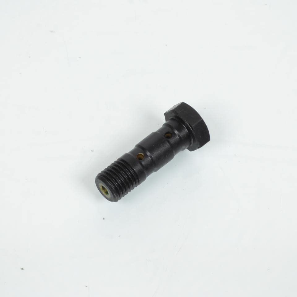 Tornillo banjo doble M10x1.25 FE negro de alta resistencia para frenos de moto