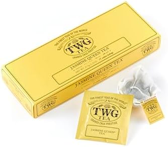 【TWG Tea】Jasmine Queen Tea ジャスミンクイーンティー|ジャスミン香る緑茶ブレンド|ティーバッグ 個包装 15個入(2.5g×15)|ギフト・プレゼント