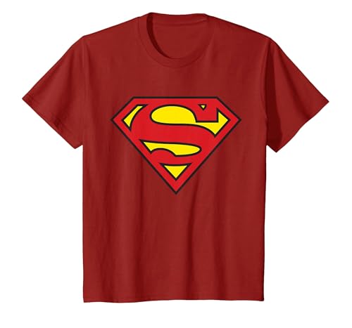 Image of DC Kids Superman Logo Classic T-Shirt, Youth, Cranberry Red, Small