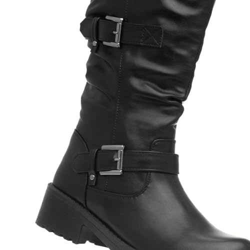 Lilley Womens Black Buckled Calf Boot - Size 6 UK - Black - Image 5