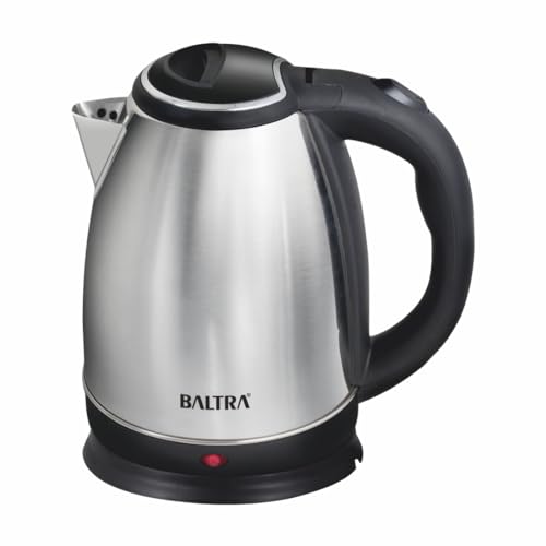 Image of Baltra Victory Electric Kettle Stainless Steel Body, 1.5 Ltr Capacity, 1350W | Auto Shut-Off, Over-heat Protection, Single Touch Lid Locking, Ideal for Tea or Coffee, BPA- Free