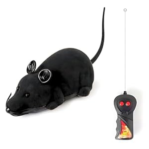 PETS EMPIRE Wireless Remote Control Rat Mouse Toy for Cats, Dogs & Puppies – Black (Without Battery)