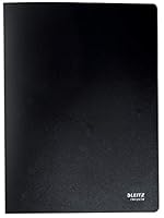 Leitz A4 Sichtbuch, 10er Pack, Inkl. je 20 eingebundener Klarsichthüllen für 40 Blatt, Recycle-Serie, Schwarz, 46760095