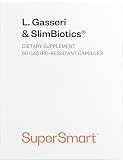 L. Gasseri & SlimBiotics®   Probiotiques pour Régime Minceur   Perte de Poids et Brûle Graisse   18 Milliards de CFU/Jour   Testé Cliniquement   60 Gélules Gastro Résistantes   SuperSmart