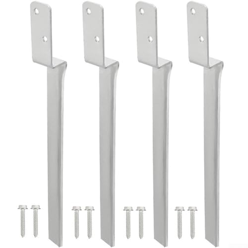 HEBEOT Fixed Anchor, Wood Post Ground Anchor Sleeve Set With 4 sleeves And 8 Screws For Wooden Swing Grounding Sleeve Anchors 520 * 60mm