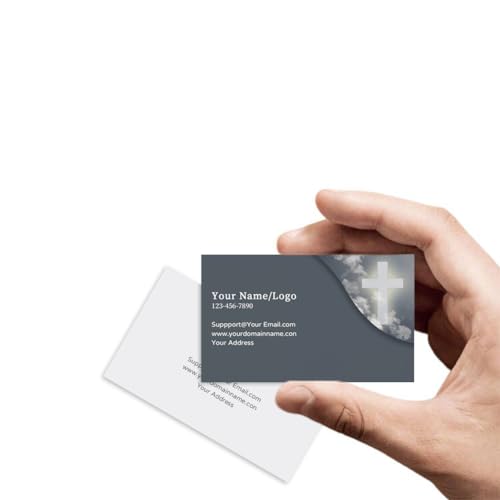 LiDuoMi Custom Business Cards - Template 11 - 100 Sheets - 3.5 x 2 inches - Waterproof Paper - Personalized & Professional