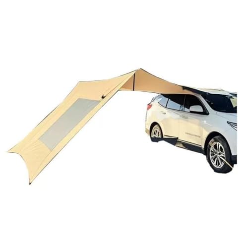 ZHXWMF88 Car Side Tent for Kia Pegas, Sun Shade with Outdoor Privacy Wall,Beige