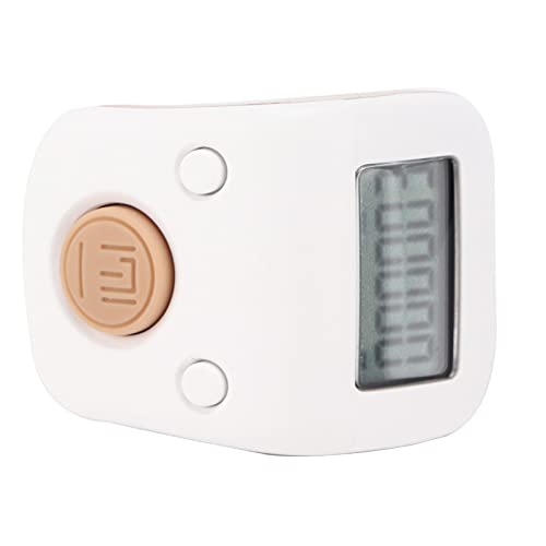 E Ic Counter, Digital Beads Manual Ring Shape Mini Chanting Plastic Counting Tool Lap Counters for Buddhist MeditationWishful White Meditation Muslim Prayer (Ruyibai)