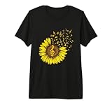 Sunflower Music Note Music Lovers Premium Tri-Blend T-Shirt