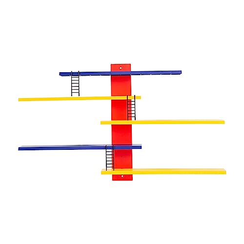 Floating Shelves,Display Hanging Case Shelf for Kids,Wall Mounted Toy Doll Figure Display Bookshelves,Ladder Design Ledges,Miniature Display Case for Mini Figure Toys