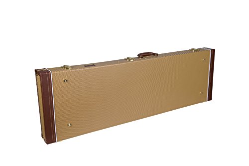 image for Crossrock Electric Bass Guitar Case- Sponge Lining, Metal Feet, Storag