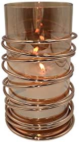 Cello Candle Holder Spiral Large, Metal Candle Holder, Tea Light Holder, Votive Candle Holder Glass Candle Holder, Dining Table Centrepiece Ornament, Candle Holders