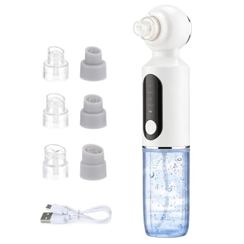 Blackhead Remover Vacuum, Pore Vacuum Cleaner with 40°C Warm Compress & Blue Light, Water Oxygen Hydrating Facial Device for Deep Cleansing and Pore Tightening at Home
