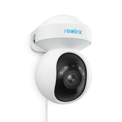 Reolink 2K Outdoor Security Camera with Pan Tilt, F1.0 True Color Night Vision in Low-light Condition, 2.4/5GHz Dual-Band WiFi, Person/Vehicle/Animal Detection, 2 Way Audio, E1 Outdoor CX