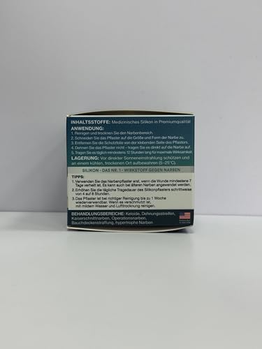Narbenpflaster, Narbenroller(4cmx300cm) Narbenpflege, Silikonpflaster für Narben, Silikon Narbenpflaster für C-Sektion, Operationen, Verbrennungen, Keloid, Akne