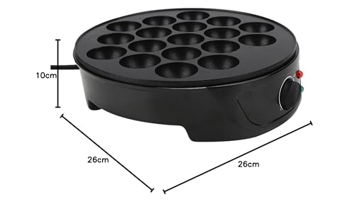 Elektrische Takoyaki Maschine, 18 Runde Formen, Antihaftbeschichtung, 750W, 4cm Öffnung, für Takoyaki und Kuchen, EU-Stecker