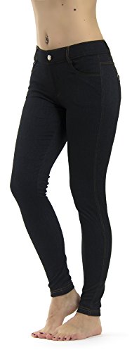 Prolific Health Women's Jean Look Jeggings Tights Slimming Many Colors Spandex Leggings Pants S-Xxxl (Large/X-Large, Black Denim) #TOP2