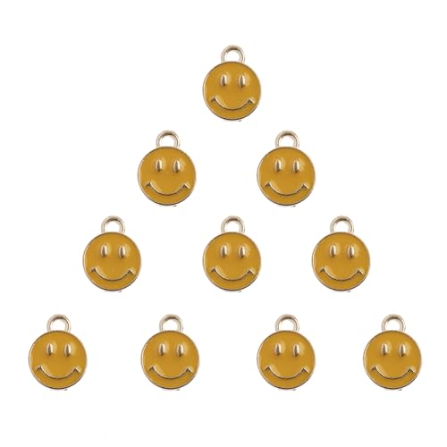Dijes de cara feliz Sweet & Petite Charms 10x13mm para regalar joyas personalizadas