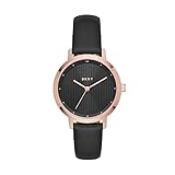 DKNY Damen Analog Quarz Uhr mit Leder Armband NY2641
