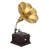 Appel nostalgique : évoquez un sentiment de nostalgie avec cet objet décoratif, idéal pour ramener le charme du passé, tourne-disque vinyle gramophone, tourne-disque vintage