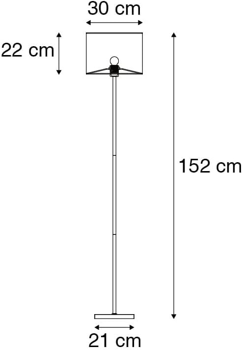 Qazqa - Modern Floor lamp Gray - VT 1- - Modern - Suitable for LED E27 | 1 Light - Steel Floor lamp - Suitable for Living Room I Bedroom I