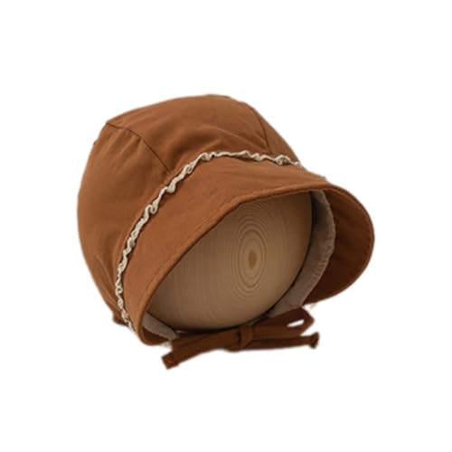 FackLOxc Gorro de protección solar para niñas con cinturón de barbilla, gorros de bebé para niños, caramelo, S-M