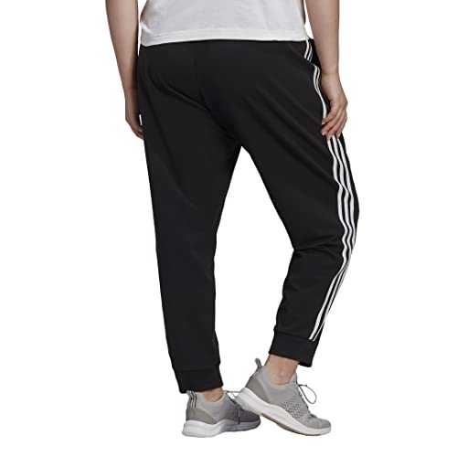 Image of adidas Womens 3-Stripes Drawstring Sweatpants Training Casual - Black
