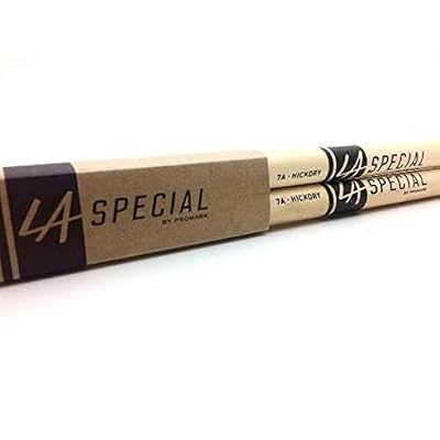 ProMark LA Specials Drum Sticks - 7A Drumsticks - Drum Sticks Set - Oval Nylon Tip - Hickory Drum Sticks - Consistent Weight and Pitch - 1 Pair